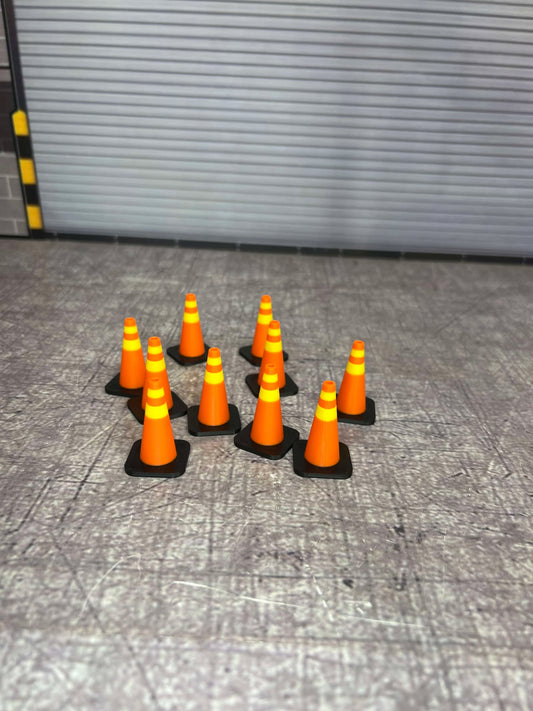 1/10 10 Pack Colored Traffic Cones